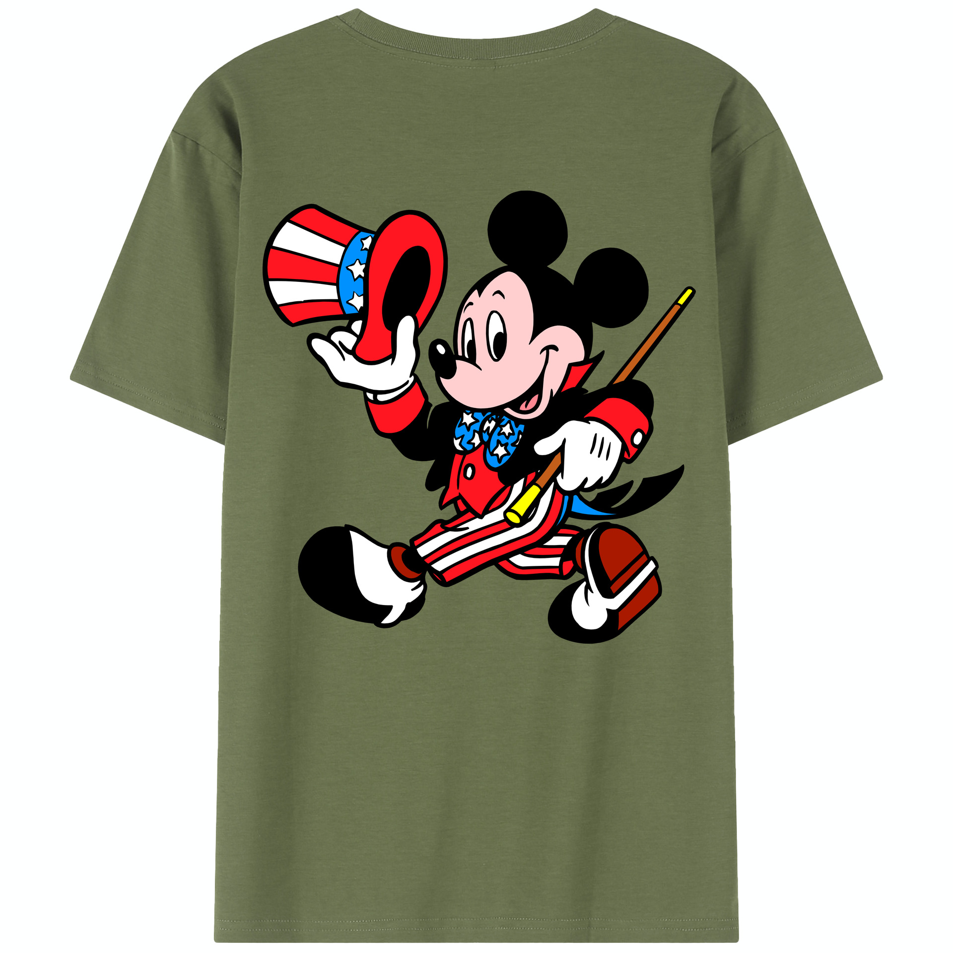 （画像用） ミッキーマウス Mickey Mouse 綿100％半袖Tシャツ（背面プリント）